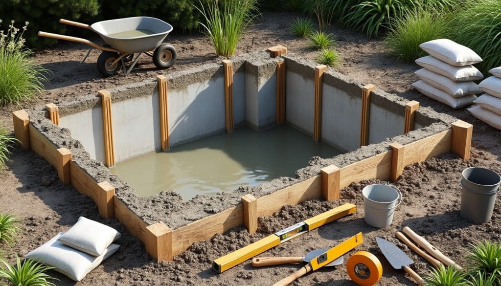 Faire un bassin en ciment : la méthode et le matériel nécessaire