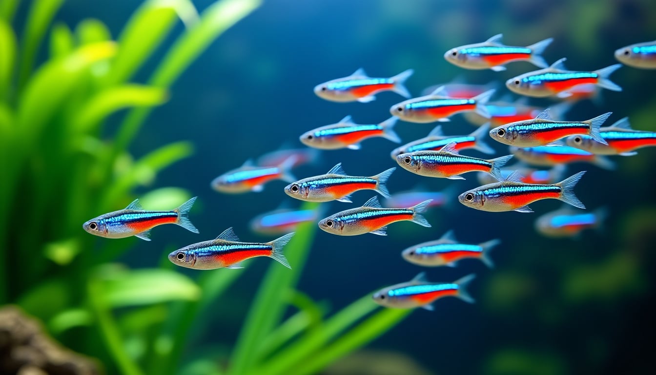 Néons et petits characidés : la vie en banc