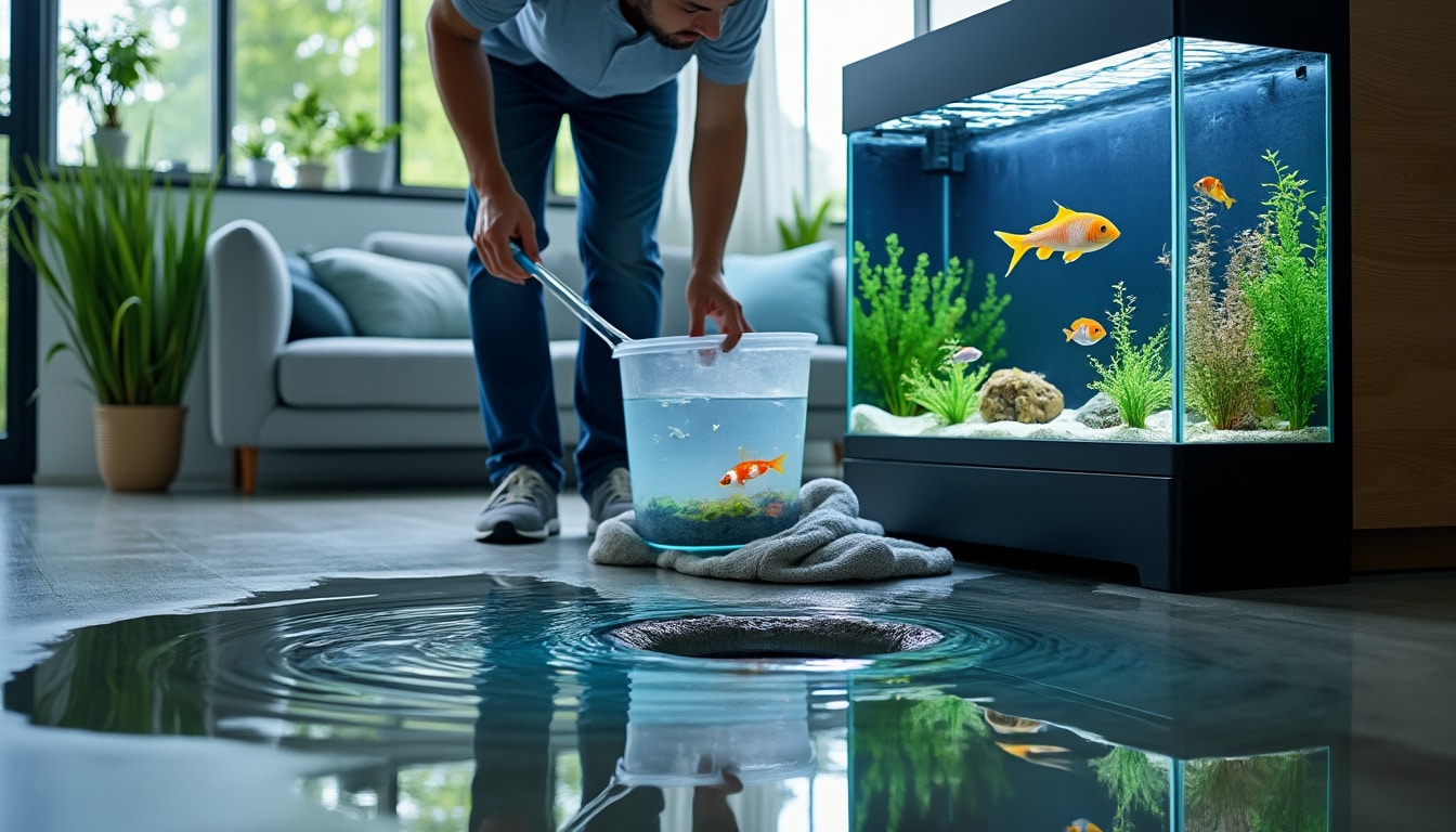 Fuite d&rsquo;aquarium : les gestes d&rsquo;urgence
